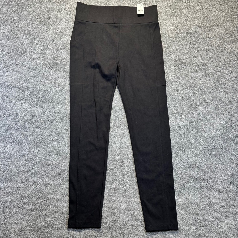 Lou & Grey LOFT Leggings Women Medium Black Ponte Side Pocket Slim Career Casual